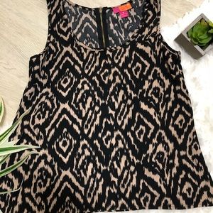 PRINTED SHELL SLEEVELESS TOP